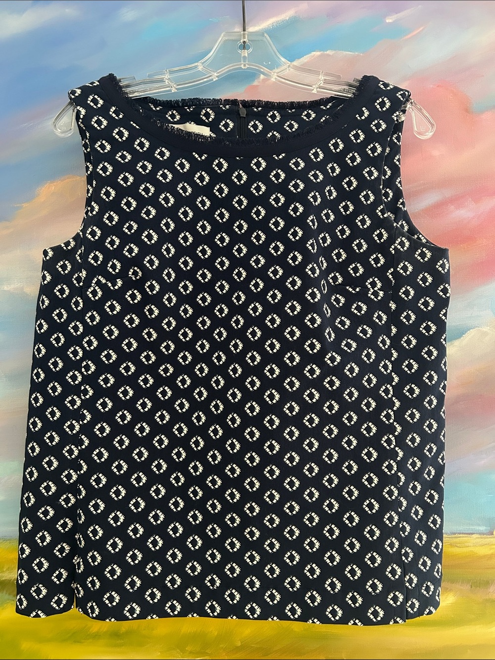 Sara Campbell Navy Sleeveless Printed Camisole
